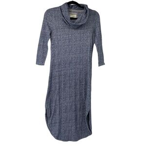 Anthropologie Saturday Sunday Blue Chemise Cowl Neck Knit‎ Dress